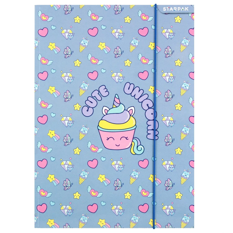 Teczka z gumką pap. A4 Unicorn - Starpak