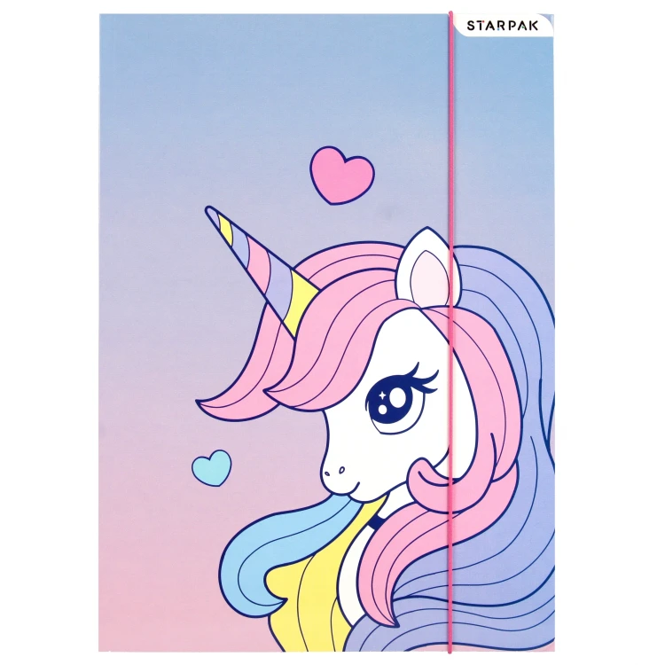 Teczka z gumką pap. A4 Unicorn - Starpak