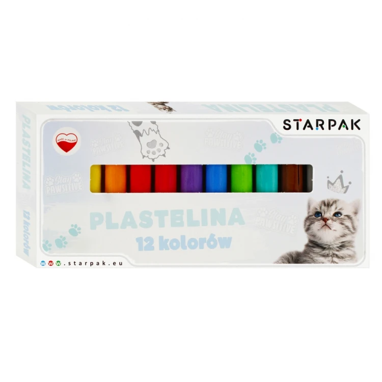 Plastelina 12 kol. Cuties Kotki - Starpak