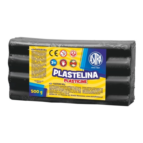 Plastelina czarna 0,5 kg - Astra