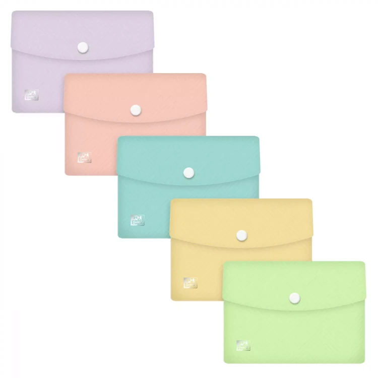 Teczka kopertowa plastikowa A6 pastel oxford