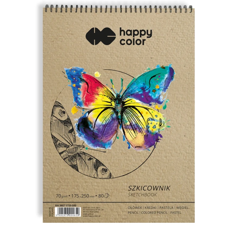 Szkicownik na spirali  happy color