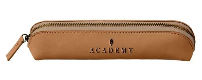 Piórnik jednokomorowy brązowy Academy - Interdruk.jpg