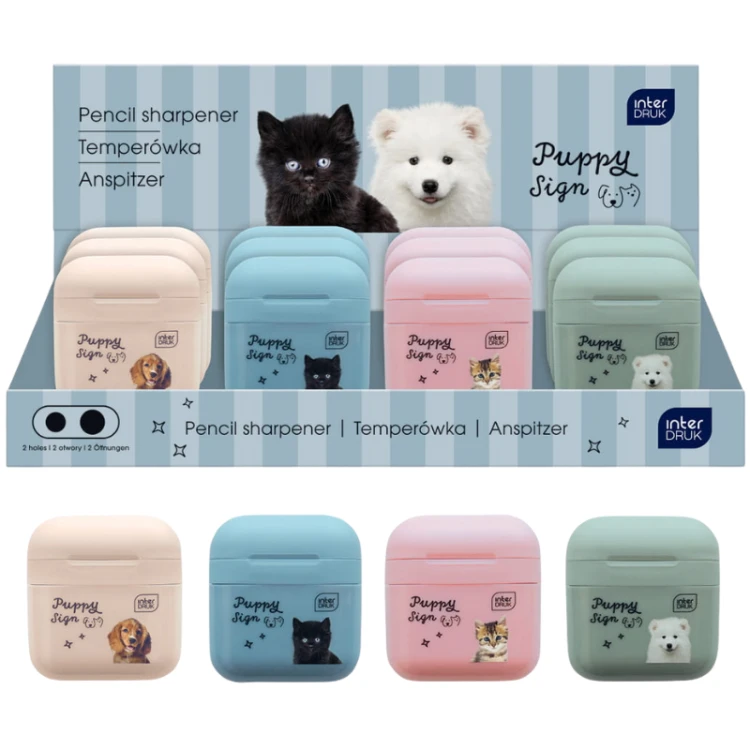 Temperówka podwójna z pojemnikiem Puppy Sign