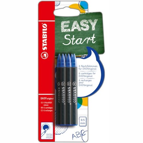 Wkład do długopisu Easy Orginal 0,5 mm niebieski 6 szt. Stabilo.jpg