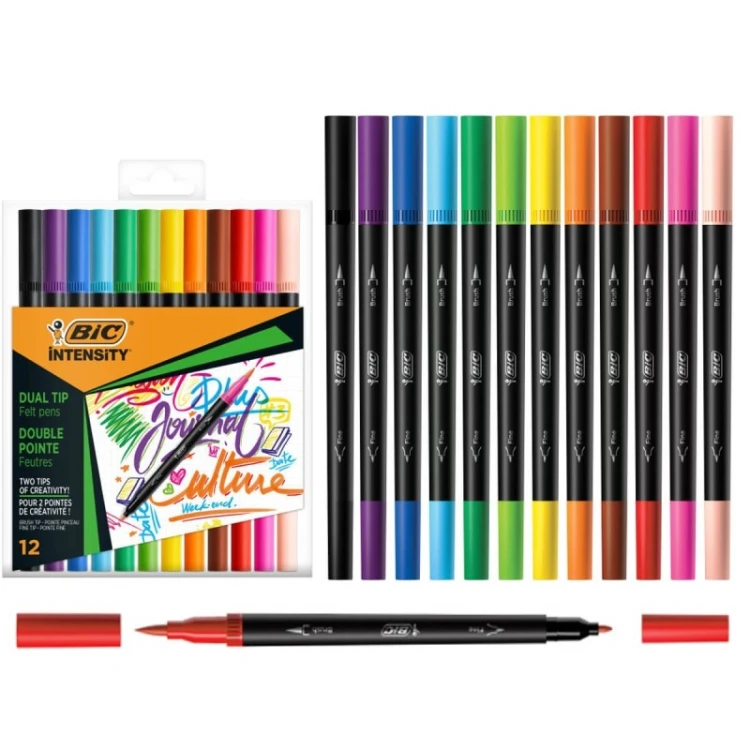 Pisaki Bic Intensity podwójne brush + fine 12 kolorów.jpg