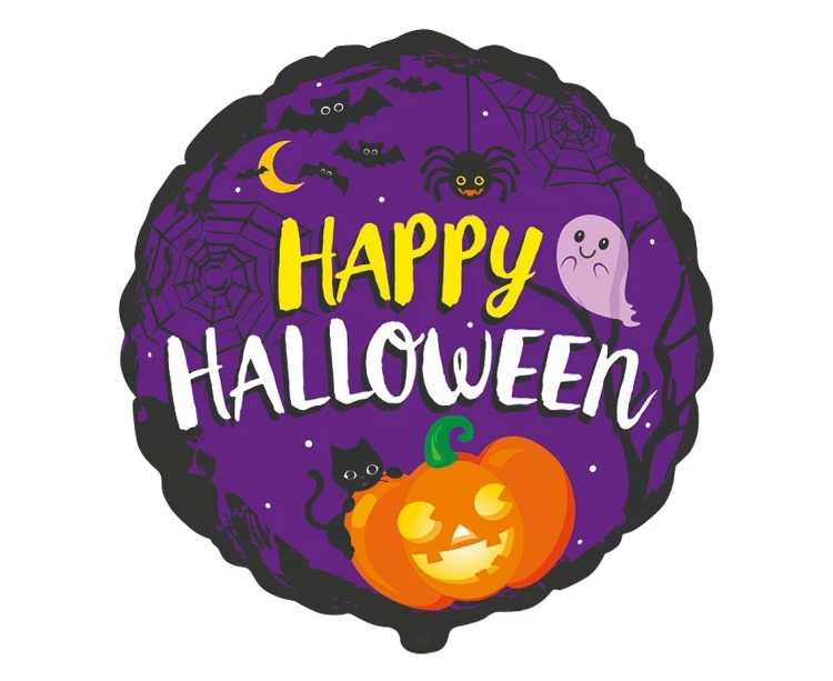 Balon foliowy 18" FX - Happy Halloween, niepakowany