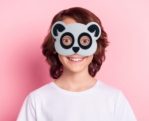 Maska filcowa Panda