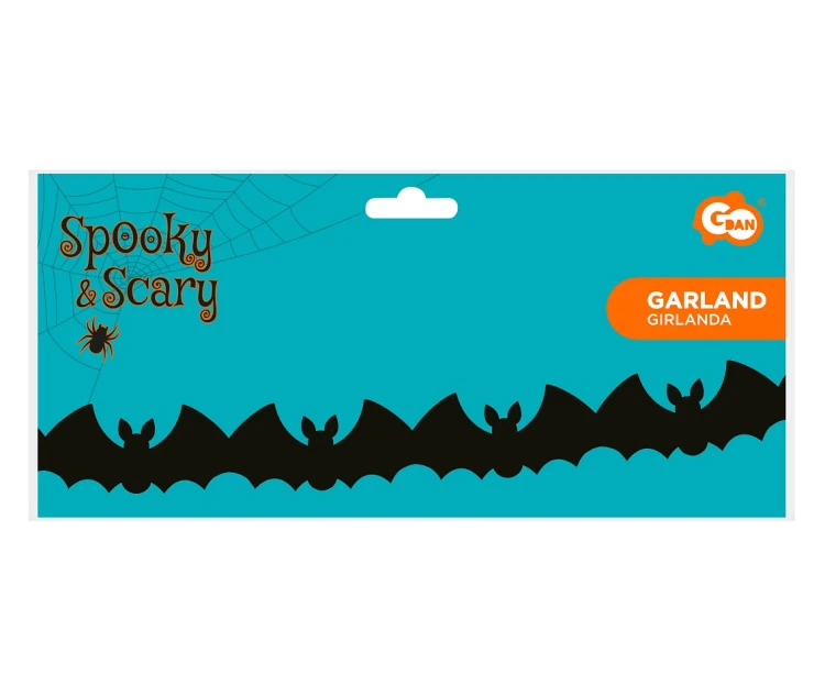 Girlanda pap. Hallowen 300 cm nietoperze Godan