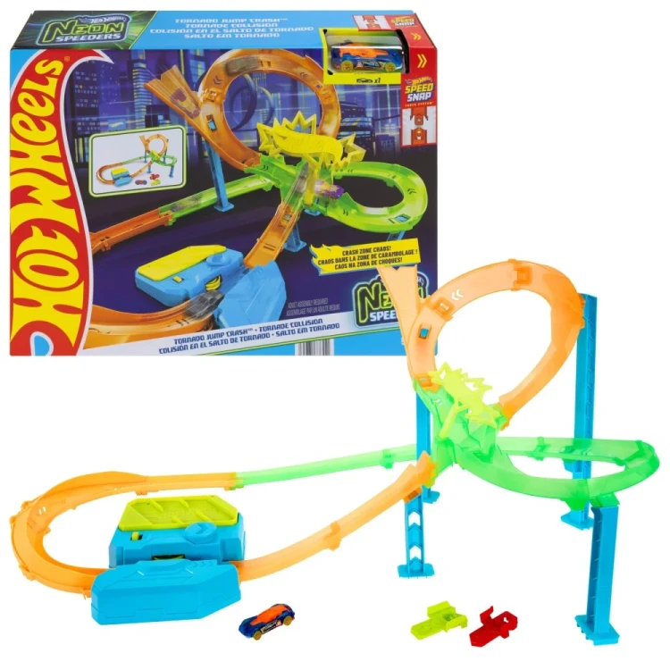 Hot Wheels Neon Speeders Tornado Jump Crash 2.webp