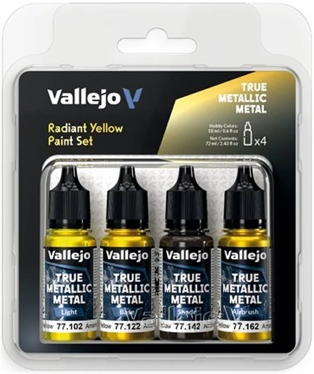 Vallejo 77.259 - True Metallic Metal - Radiant Yellow Paint Set (4).jpg