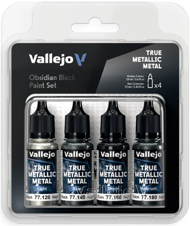 Vallejo 77.268 - True Metallic Metal - Obsidian Black Paint Set.jpg