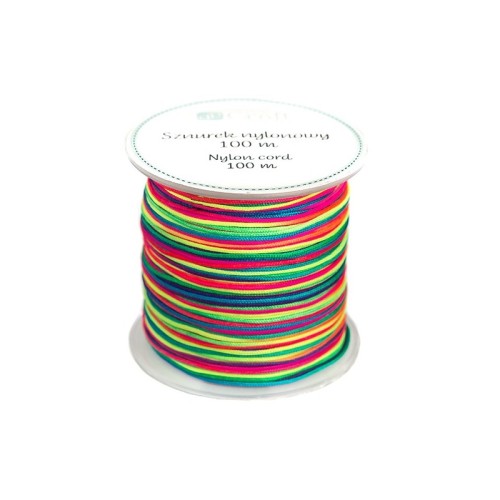 Sznurek nylonowy 0,8 mm 100 m tęczowy.jpg
