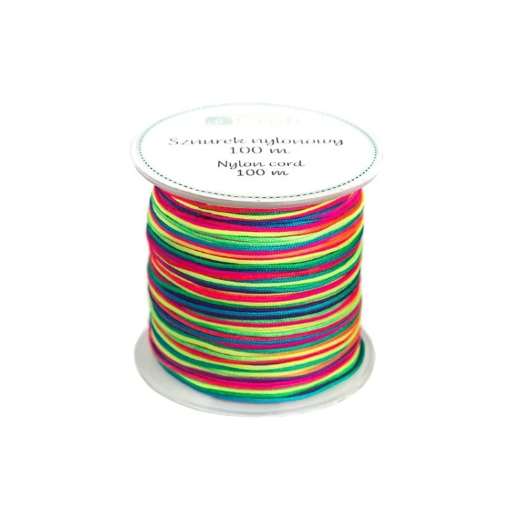 Sznurek nylonowy 0,8 mm 100 m tęczowy.jpg
