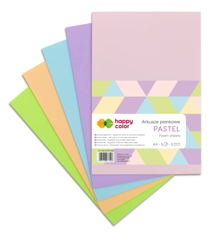 Arkusze piankowe a4 pastel - Happy Color.jpg