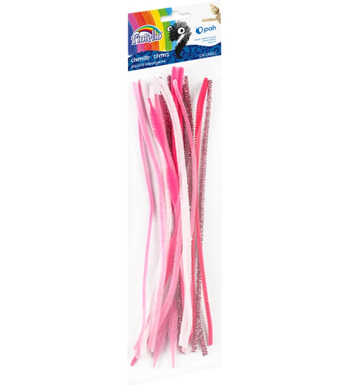 Druciki kreatywne 30 cm, 20 szt. różowe Fiorello.jpg