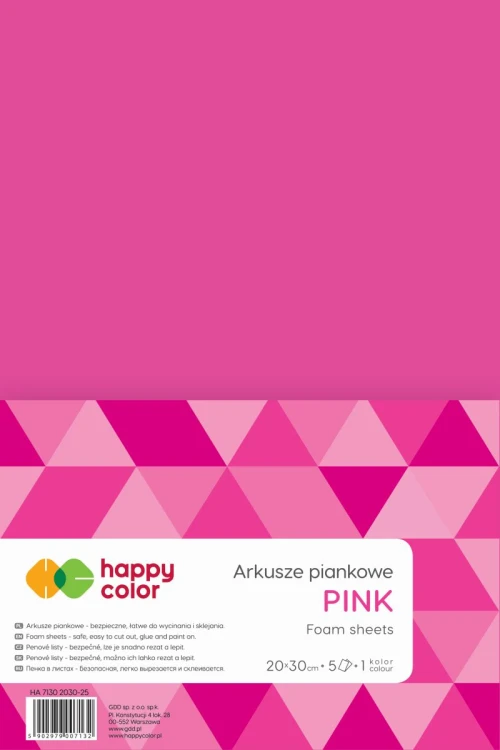 Arkusze piankowe różowe 20x30 cm 5 ark. - Happy Color.jpg
