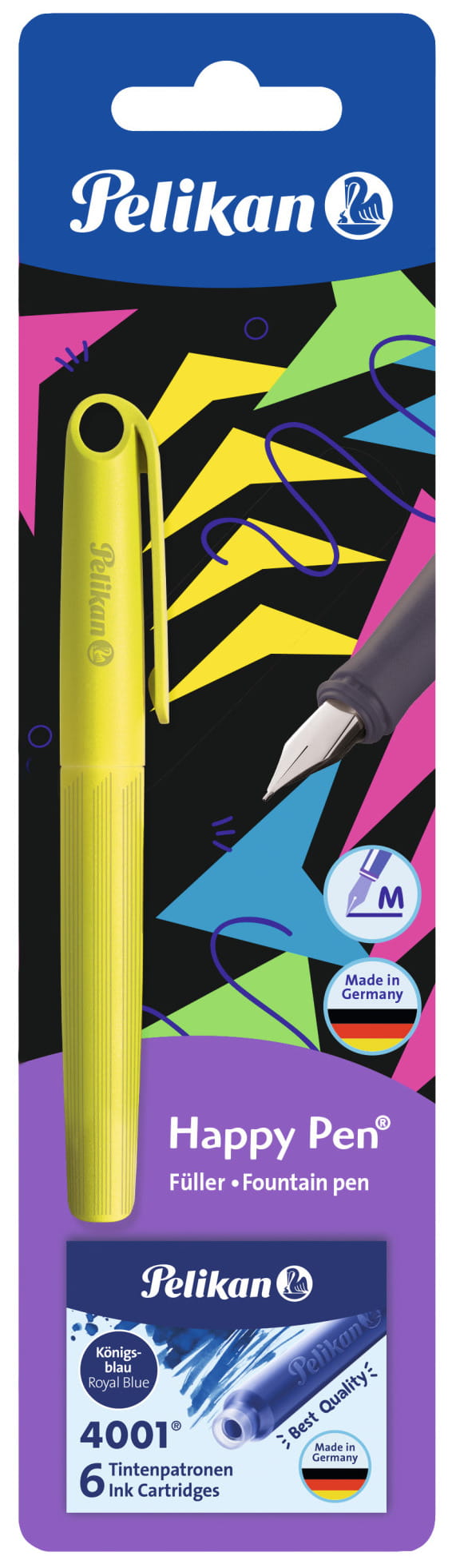 Pióro wieczne Happy Pen + 6 naboi - Pelikan