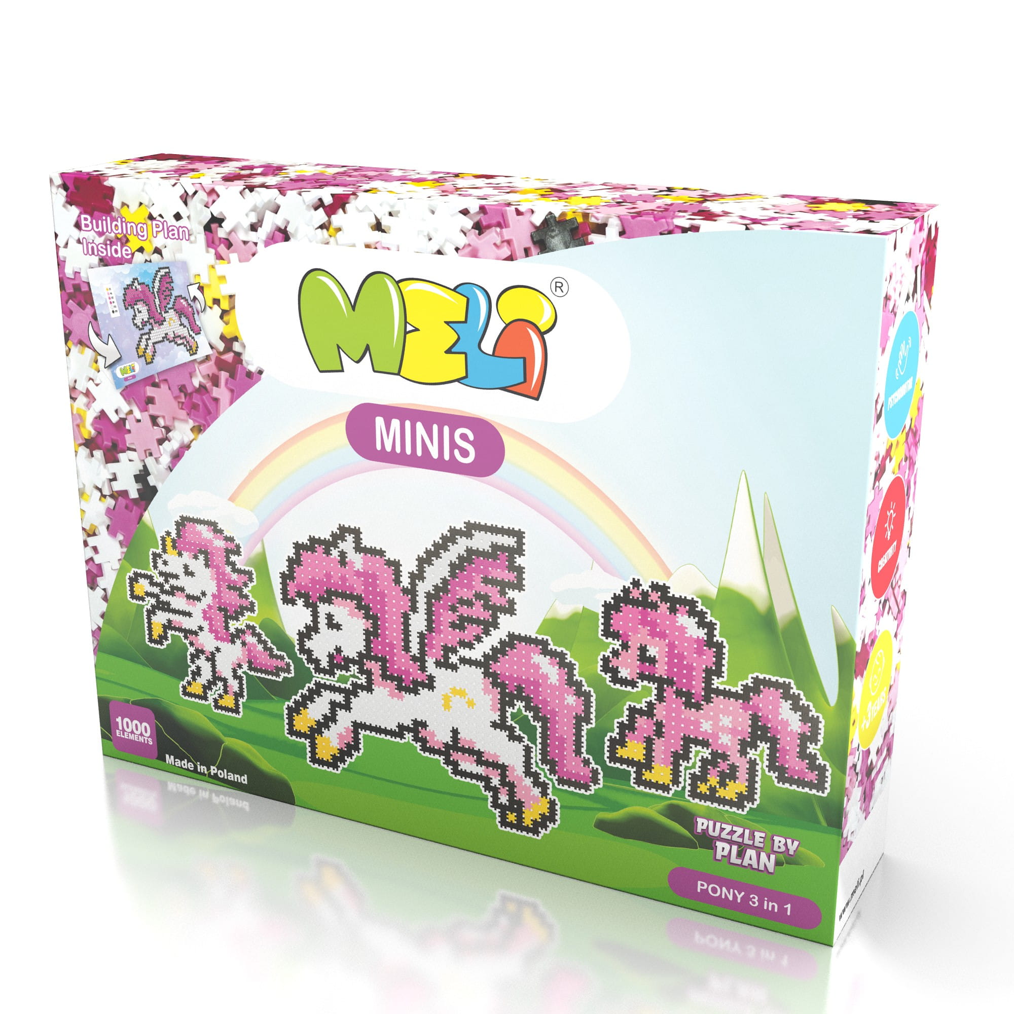 Meli Minis Pony 3in1 1000szt
