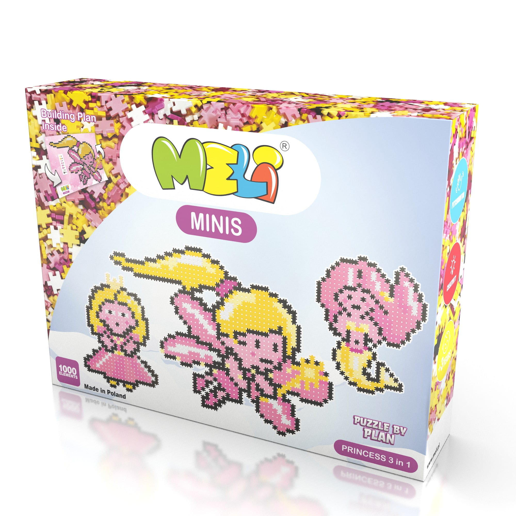 Meli Minis Princess 3in1 1000szt