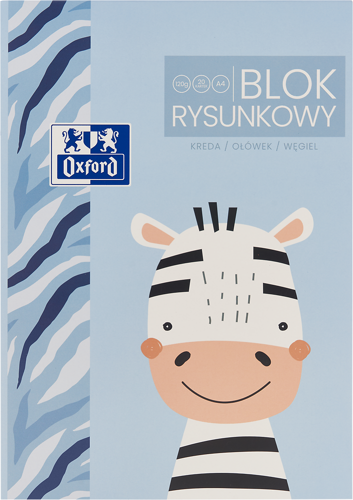 Blok rysunkowy Kids A4/20K biały 120g - Oxford