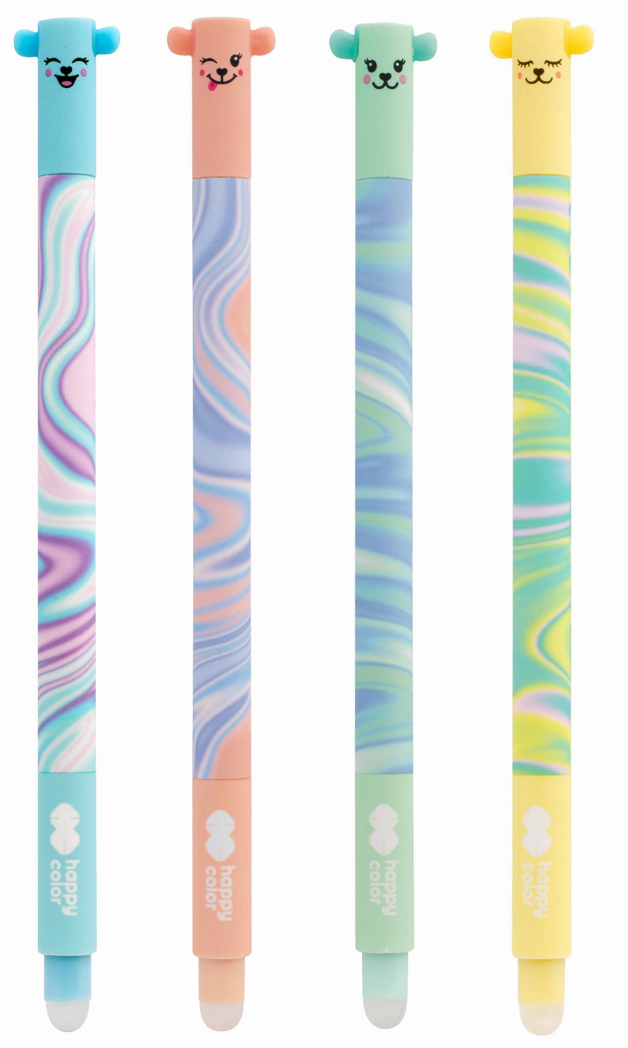 Długopis wymazywalny pastel twist uszaki 0,5mm nieb. - Happy Color