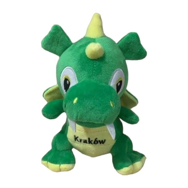 Brelok pluszowy Smok Kraków 10cm ciemno zielony