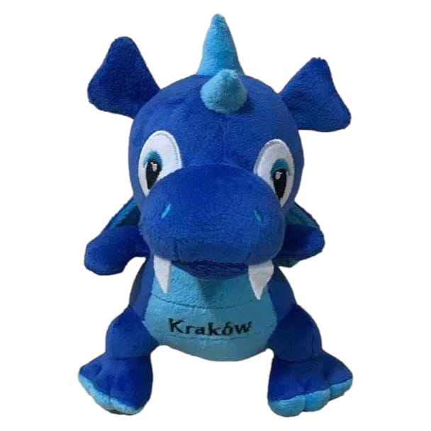 Brelok pluszowy Smok Kraków 10cm ciemno niebieski