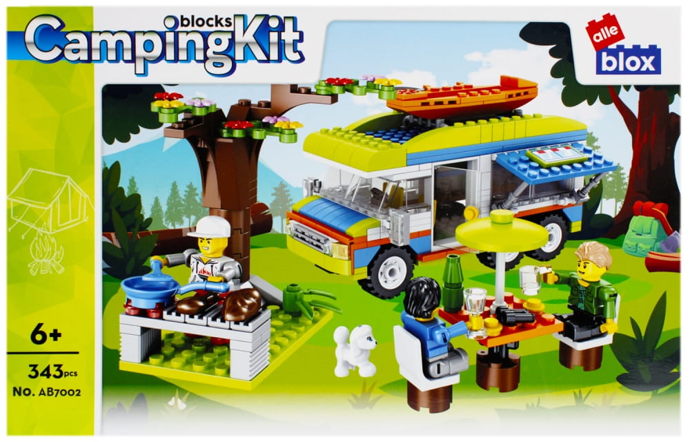 Klocki konstrukcyjne 343 elementy: Kamping - alleBLOX
