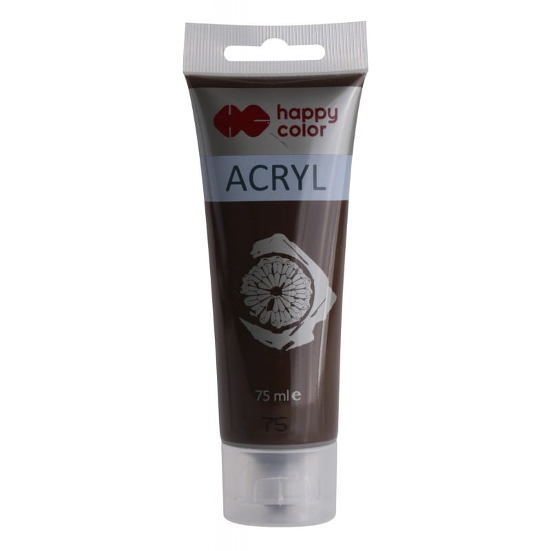 Farba akrylowa 75ml ciemny brąz nr.75 - Happy Color MrPuggy.jpg