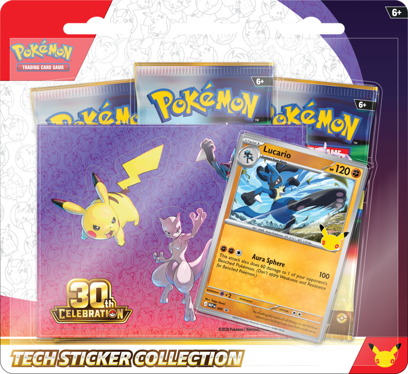 Pokémon TCG 30th Celebration Tech Sticker Collection Lucario