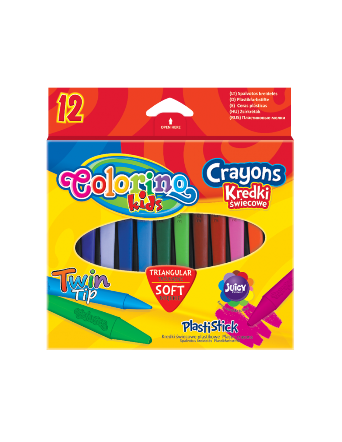 kredki colorino trójkątne mr puggy