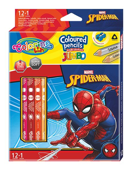 kredki jumbo spiderman colorino mr puggy