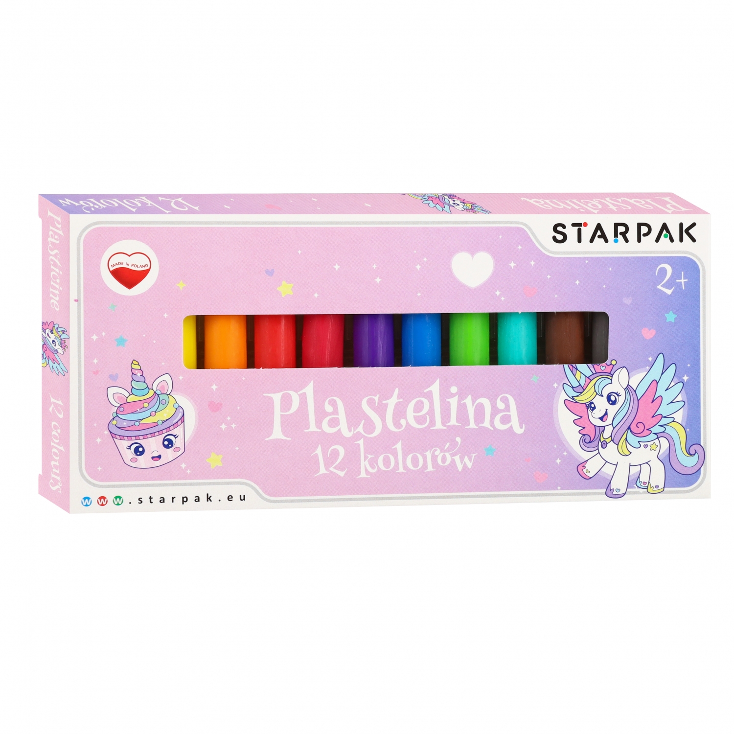 Plastelina 12 kol. Unicorn - Starpak
