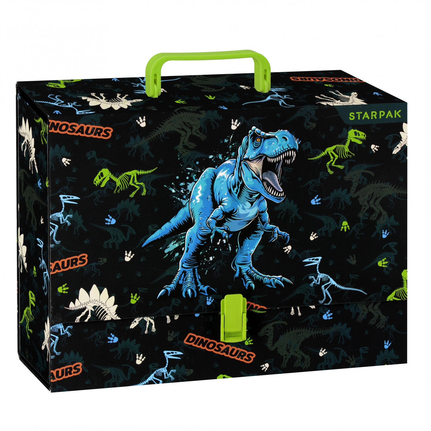 Teczka z rączką A4/90mm Dino Glow - Starpak