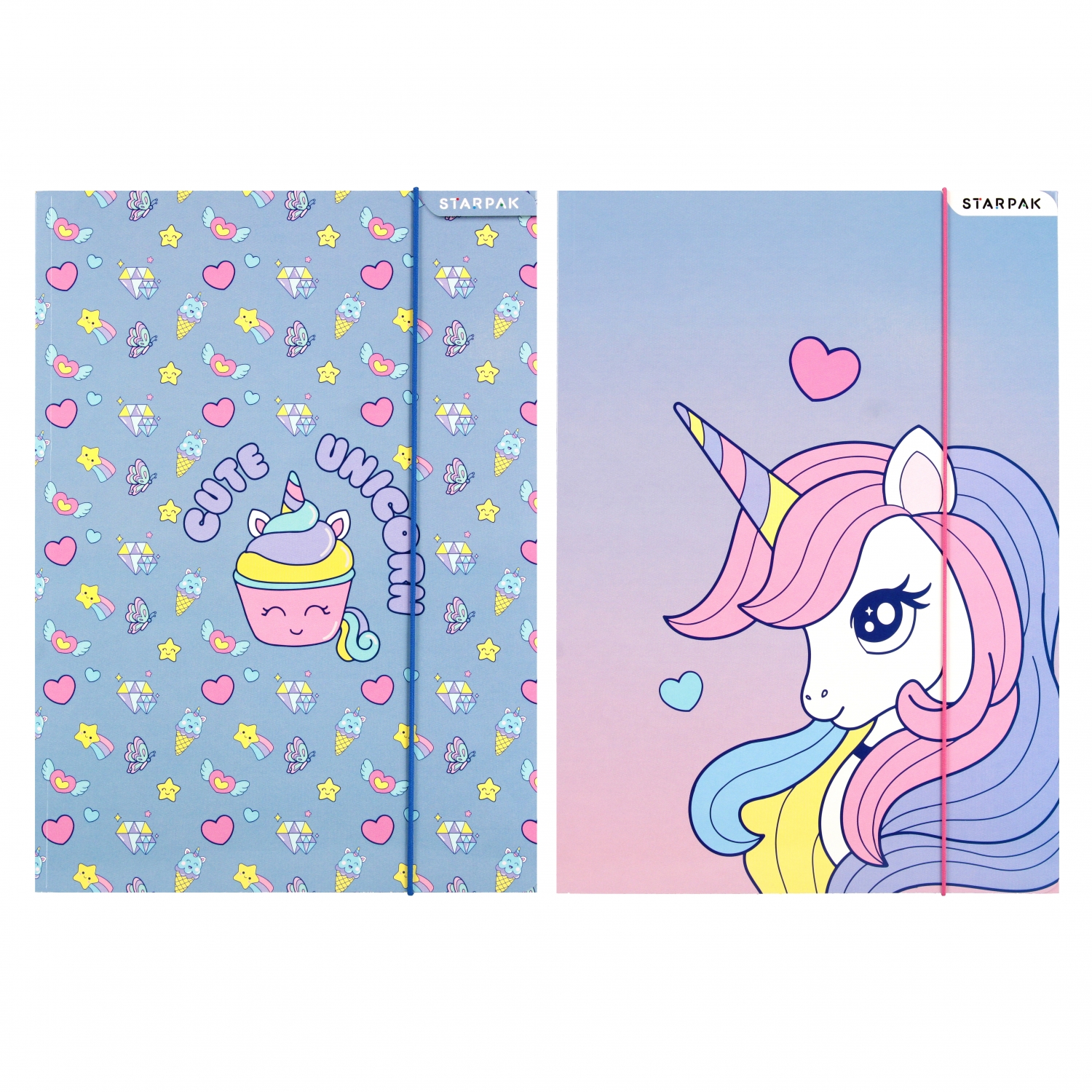 Teczka z gumką pap. A4 Unicorn - Starpak