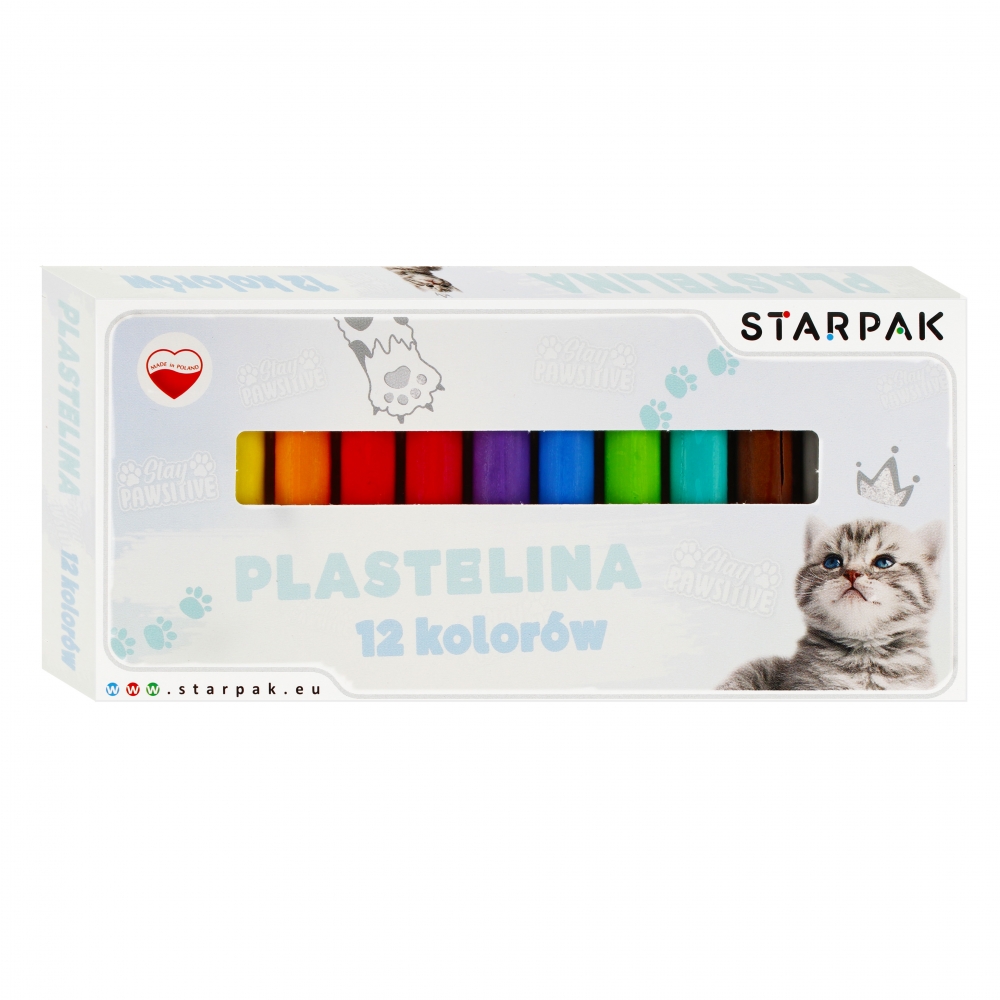 Plastelina 12 kol. Cuties Kotki - Starpak
