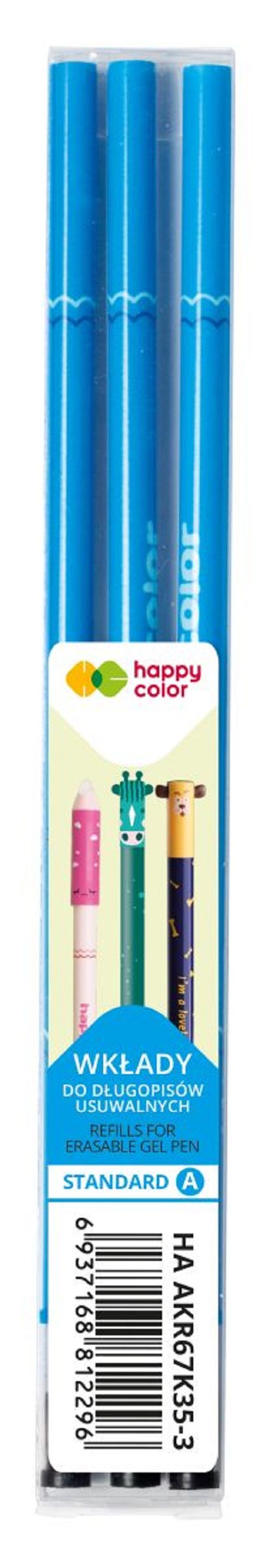 Wkład do długopisu wymazywalnego 0,5 mm niebieski - Happy Color.jpg