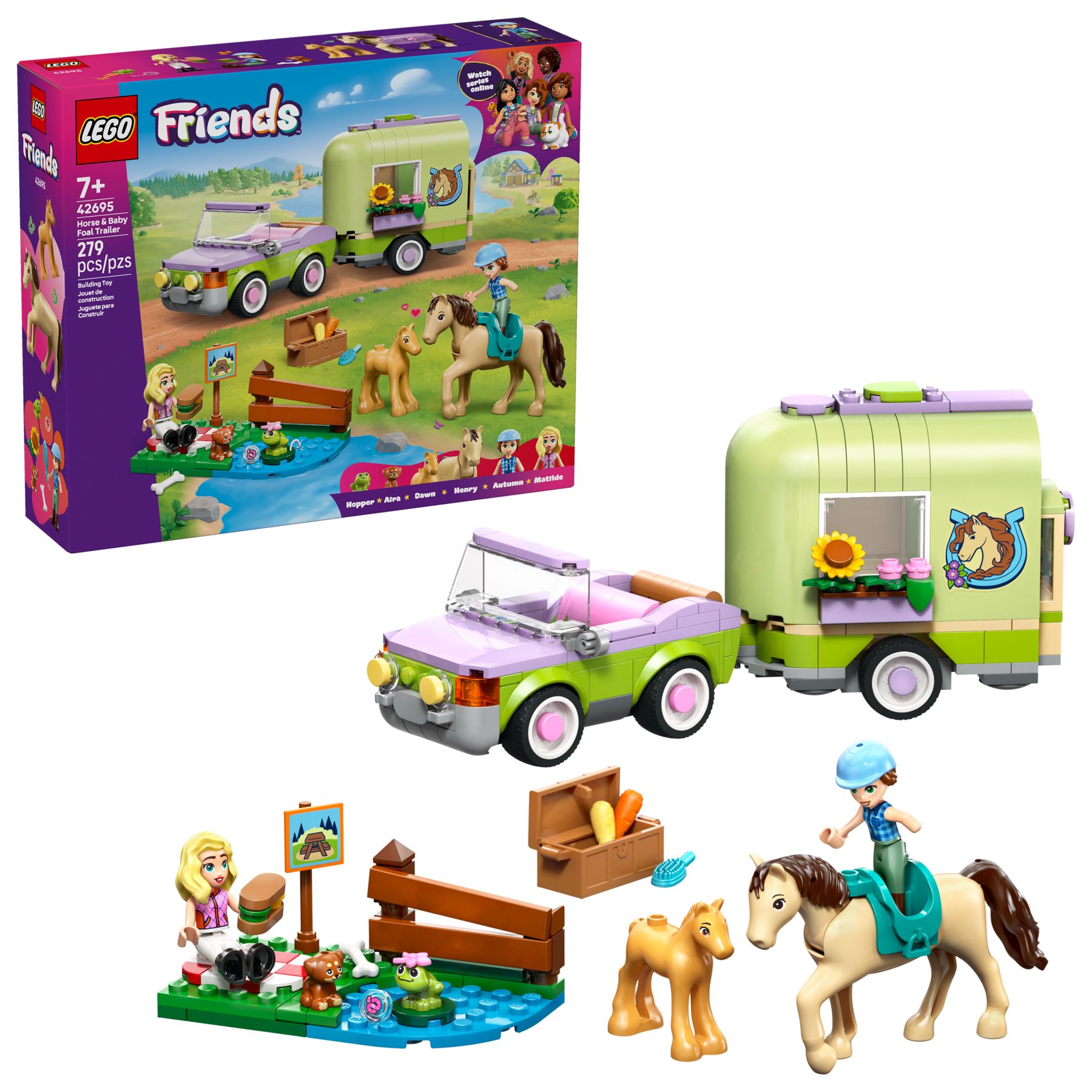 LEGO FRIENDS 42695 Przyczepa z koniem i źrebakiem.jpg